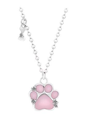 KOOKISS甜心猫爪 可爱夜光项链高级感ins小众设计S925纯银锁骨链