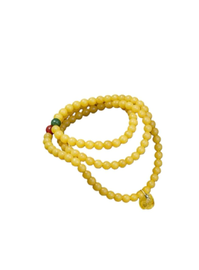 潮时点天然琥珀貔貅蜜蜡手串男女