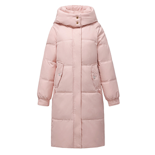 雅鹿粉色羽绒服女冬季2025新款中长款独特超好看冬装保暖加厚外套