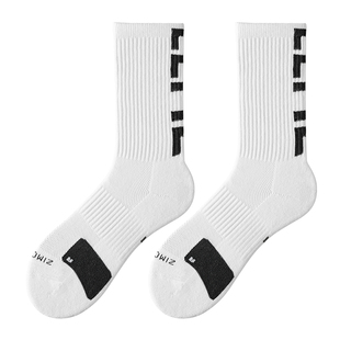 子墨袜子男士冬季运动青少年中筒毛巾底长筒纯棉纱线篮球男生长袜