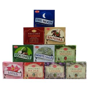 正品印度进口HEM檀香熏香塔香锥香家用室内净化空气香薰天然安神