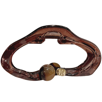 高级感琥珀球球金标云朵盘发抓夹