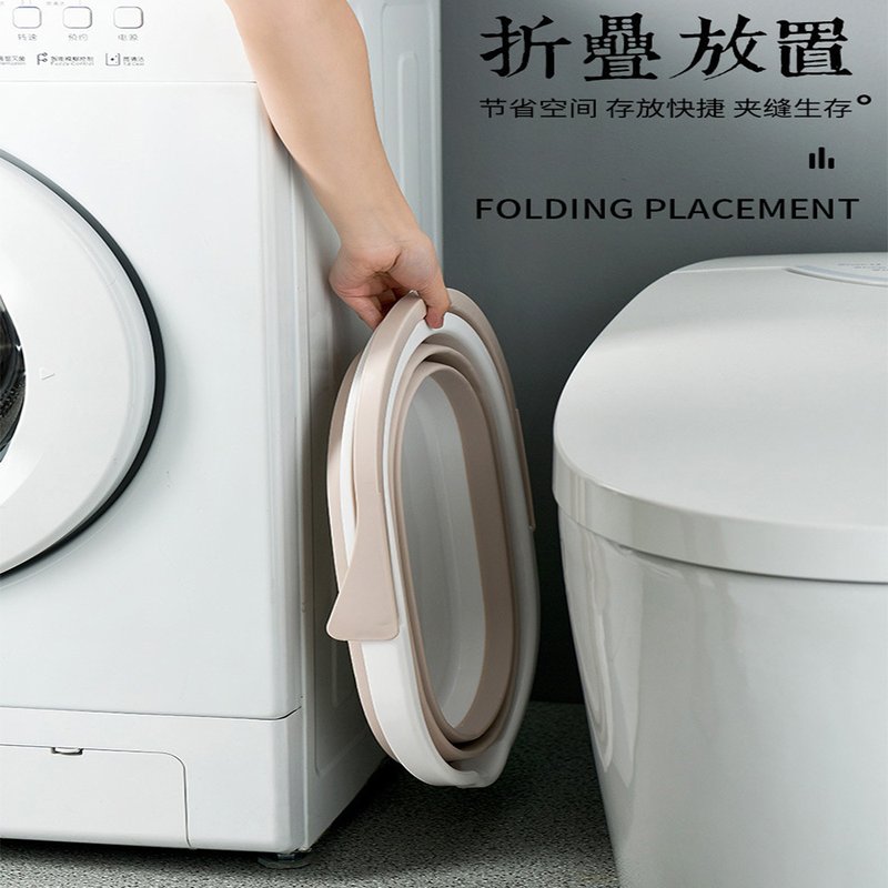 便携式折叠洗车提水桶家用号塑料桶桶加厚长方形水桶手提大拖把储