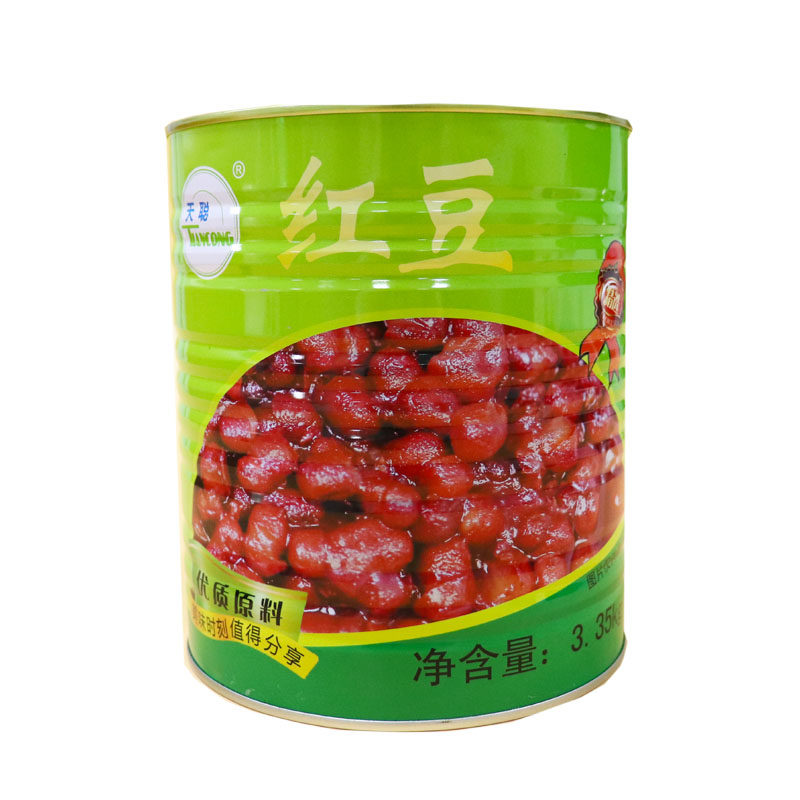 天聪红豆罐头3.35KG即食糖水红豆易拉罐燕麦紫米芋泥木薯整箱包邮