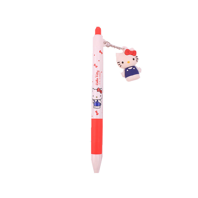 名创优品HelloKitty美乐蒂圆珠笔凯蒂猫中性笔带吊坠少女心包邮