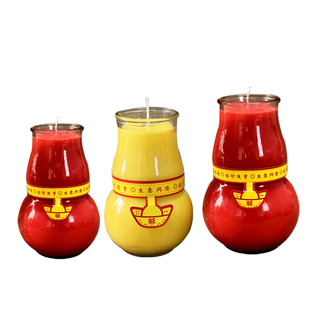 缘益坊葫芦玻璃酥油灯家用供灯祈愿灯过寿点灯福禄寿兴旺无烟蜡烛