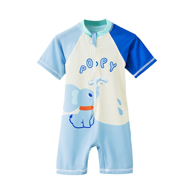 欧孕男宝宝连体泳衣裤夏季2025新款婴幼儿女童海边1-3岁A类游泳衣