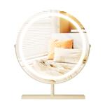 梳妆镜子化妆镜台式桌面卧室轻奢高级云朵旋转LED梳妆台镜子带灯