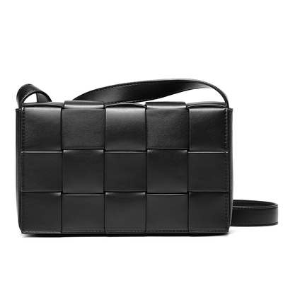 轻熟风男士编织斜挎包潮牌男包