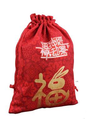 定制帆布袋束口抽绳收纳首饰麻鞋