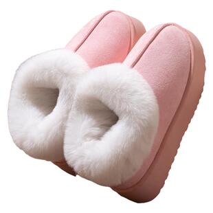 厚底棉鞋女款冬季外穿加绒加厚2024新款家居包跟棉拖鞋女士雪地靴