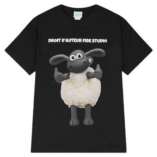 ulzzang小众卡通小羊ins潮牌短袖t恤男女2026年新款情侣半袖上衣