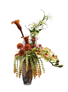 妖及轻奢高端仿真花花瓶摆件