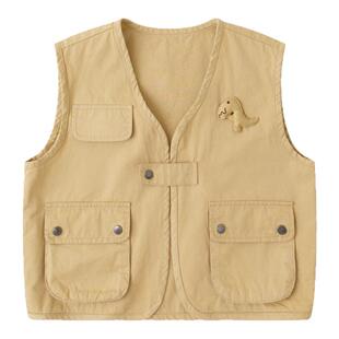 儿童马甲宝宝纯棉马夹男宝春季上衣春装小童春季新款背心春秋童装