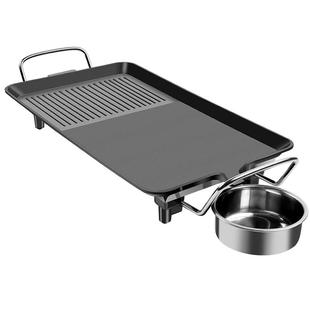 烧烤炉家用烤肉烤盘电铁板烧盘烙烤鱼盘长方形加厚室内韩式一体锅