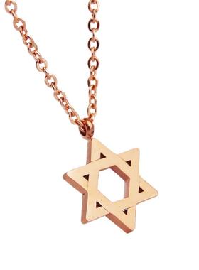 高级感六芒星钛钢项链轻奢不掉色