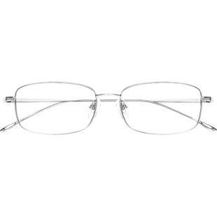 徐明浩同款纯钛超轻近视眼镜框高级感银丝方框可配度数防蓝光钛架