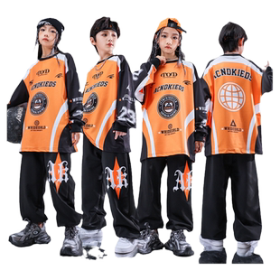 街舞儿童潮服男童嘻哈演出服少儿hiphop套装秋冬小学生运动会服装