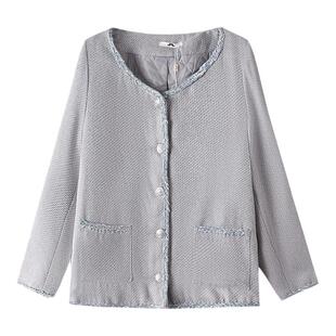 特大码小香风外套女2024新款200斤胖mm春秋冬高级感显瘦短款上衣