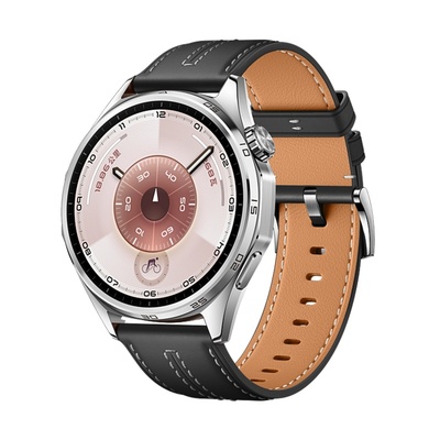 适用华为GT6表带真皮按压式GT5手表男士专用gt6pro男款快拆表链watch5皮质4pro智能运动gt4腕表高级感gt3配件
