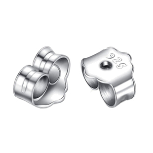 S925纯银耳堵耳塞 纯银耳扣耳帽耳钉托耳背耳环防堵睡觉免摘牢固