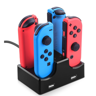 switch手柄充电器底座joycon手柄充电座充NS快充插座支架4合1配件