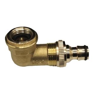 全铜90度弯头奶嘴快接公头水龙头取水杆浇花洗车水枪软管母接专用