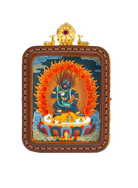 皮质手工藏式擦擦盒吊坠