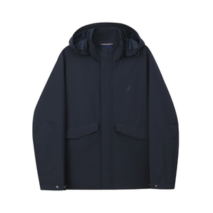NAUTICA/诺帝卡男装春季防泼水休闲挺括带帽夹克外套