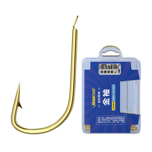 久岩金袖鱼钩散装100枚袖钩盒装鲫鱼鲤鱼钩正品专用有无倒刺钩子