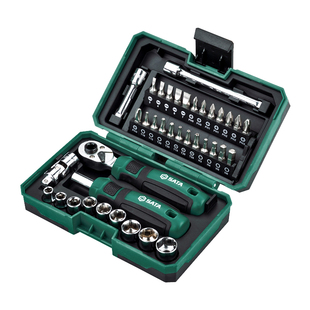 世达套装棘轮螺丝刀扳手套筒批头组合工具小飞一套6.3mm全套组套