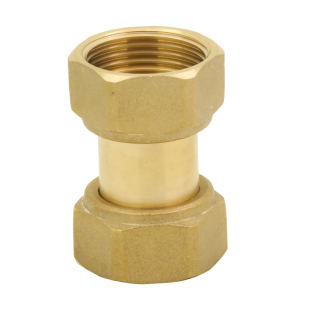 全铜太阳能大流量内丝铜活接4分6分1寸内外丝直通接头双内丝活接