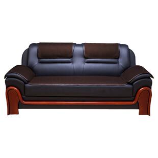 办公室黑色皮沙发坐垫子真皮沙发垫防滑四季通用高档123沙发套罩