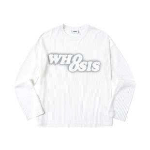 WHOOSIS（不知其名）印花镂空针织罩衫春夏舒适慵懒酷飒简约男女