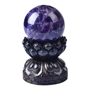 天然紫水晶球摆件原石打磨家居客厅玄关办公室装饰品乔迁开业礼品