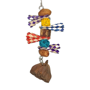 杨桃果干玄凤牡丹鹦鹉啃咬多彩棕榈叶玩具解闷益智藤球鸟笼包邮