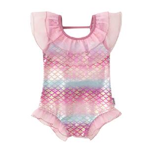 美人鱼泳衣女童连体泳装女宝泳衣高级感儿童泳衣裤多巴胺INSbobo