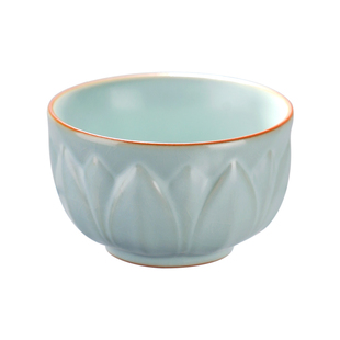 青澹汝窑主人杯单杯茶杯陶瓷手工品茗杯茶盏景德镇汝瓷茶具溪客杯