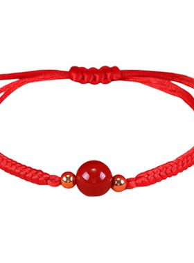本命年红绳手链2026玛瑙手绳男女