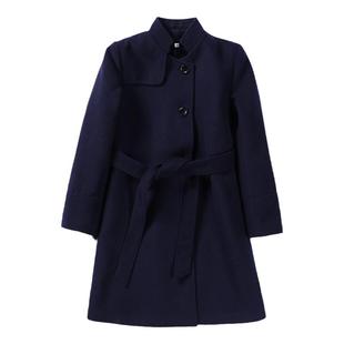 2025中国移动工作服新款大衣女冬装加棉厚营业厅工装制服毛呢外套