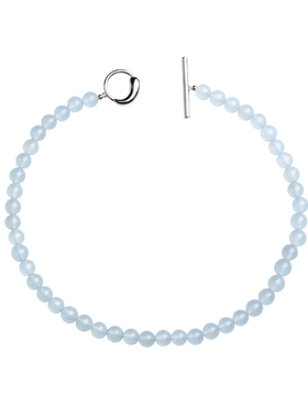 新中式圆珠蓝玉髓项链