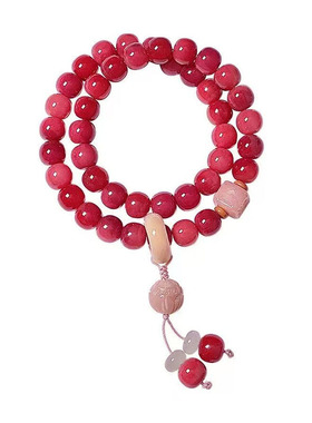 多巴胺仓库」落棠轻吟.粉紫色天然菩提手串双圈男女念珠国风手链