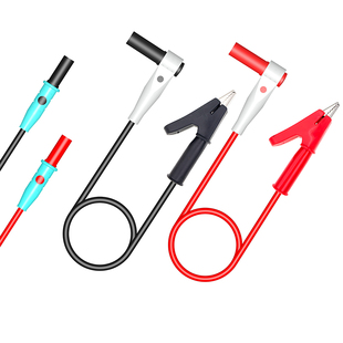 安全型香蕉插转鳄鱼夹 198芯特软硅胶线 4mm香蕉插头测试线连接线