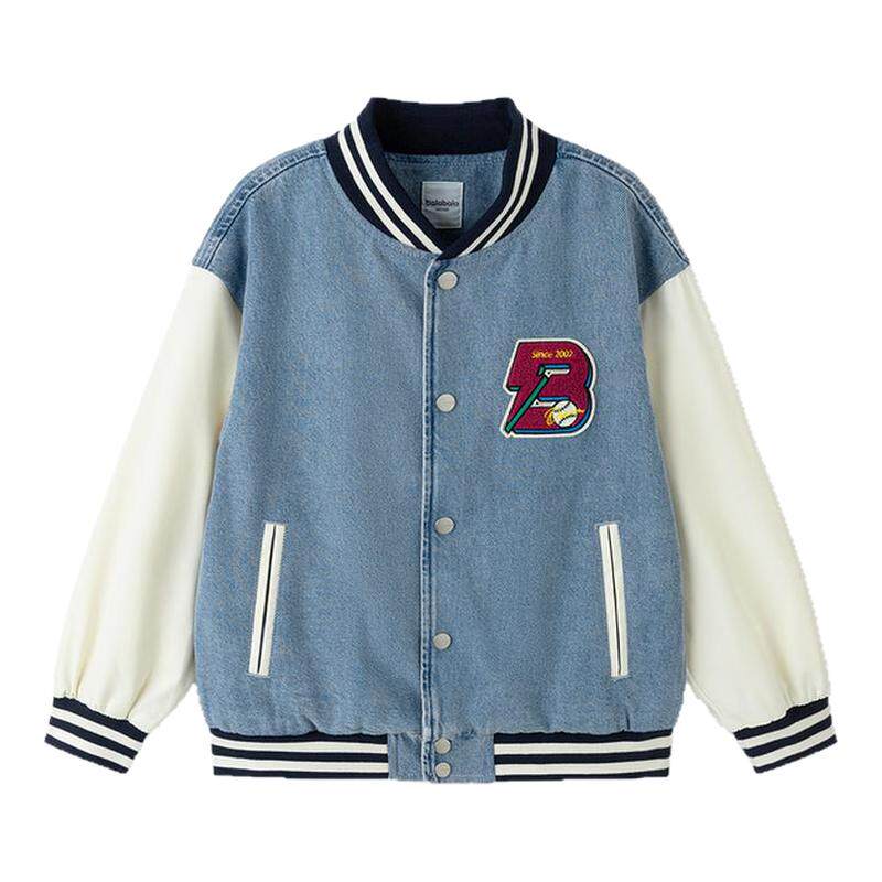 巴拉巴拉外套男童全棉牛仔棒球服