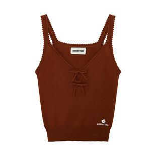 【SALE】【SHUSHUTONG】蕾虎清凉镂空针织吊带百搭秋冬女装上衣