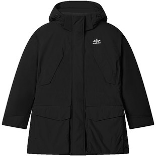 umbro茵宝收腰运动羽绒服鸭绒可拆卸连帽大口袋冬季大衣外套女款