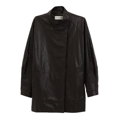 记忆的起点中长款皮衣风衣