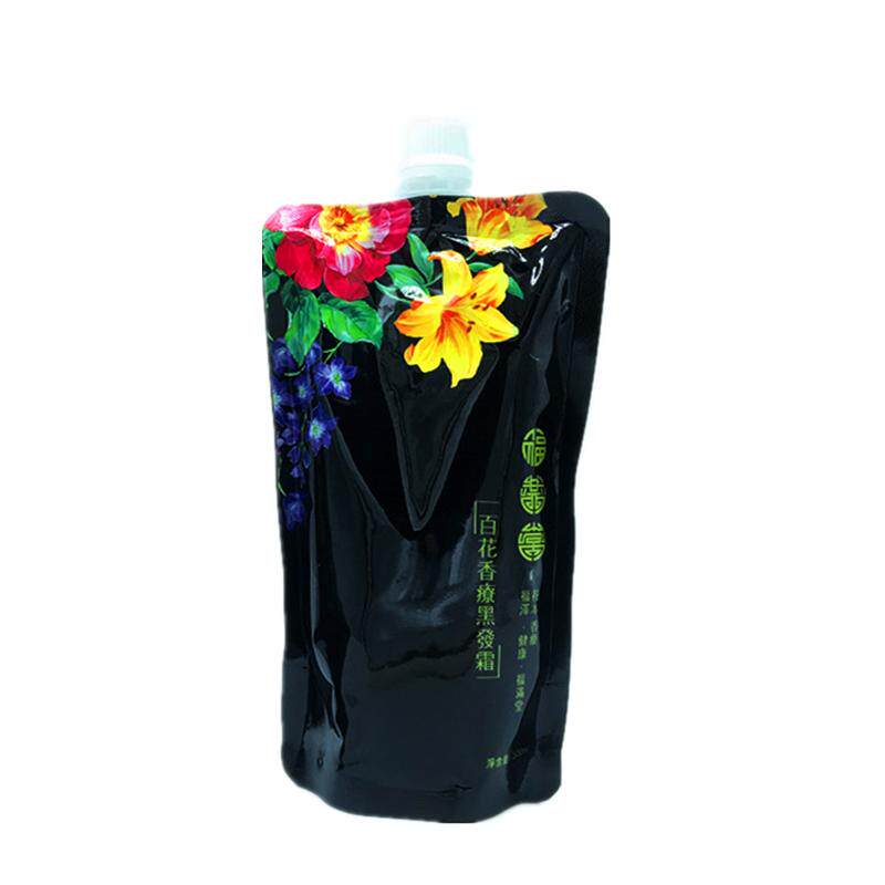 正品百花香疗黑发霜染发焗油膏