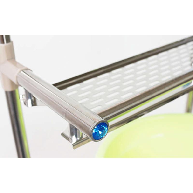 福家禧不锈钢多层脸盆架洗手间落地四角架厨房卫生间置物架收纳