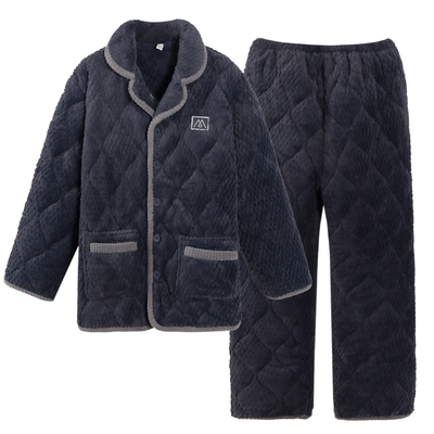 【三层夹棉珊瑚绒】睡衣男可外穿